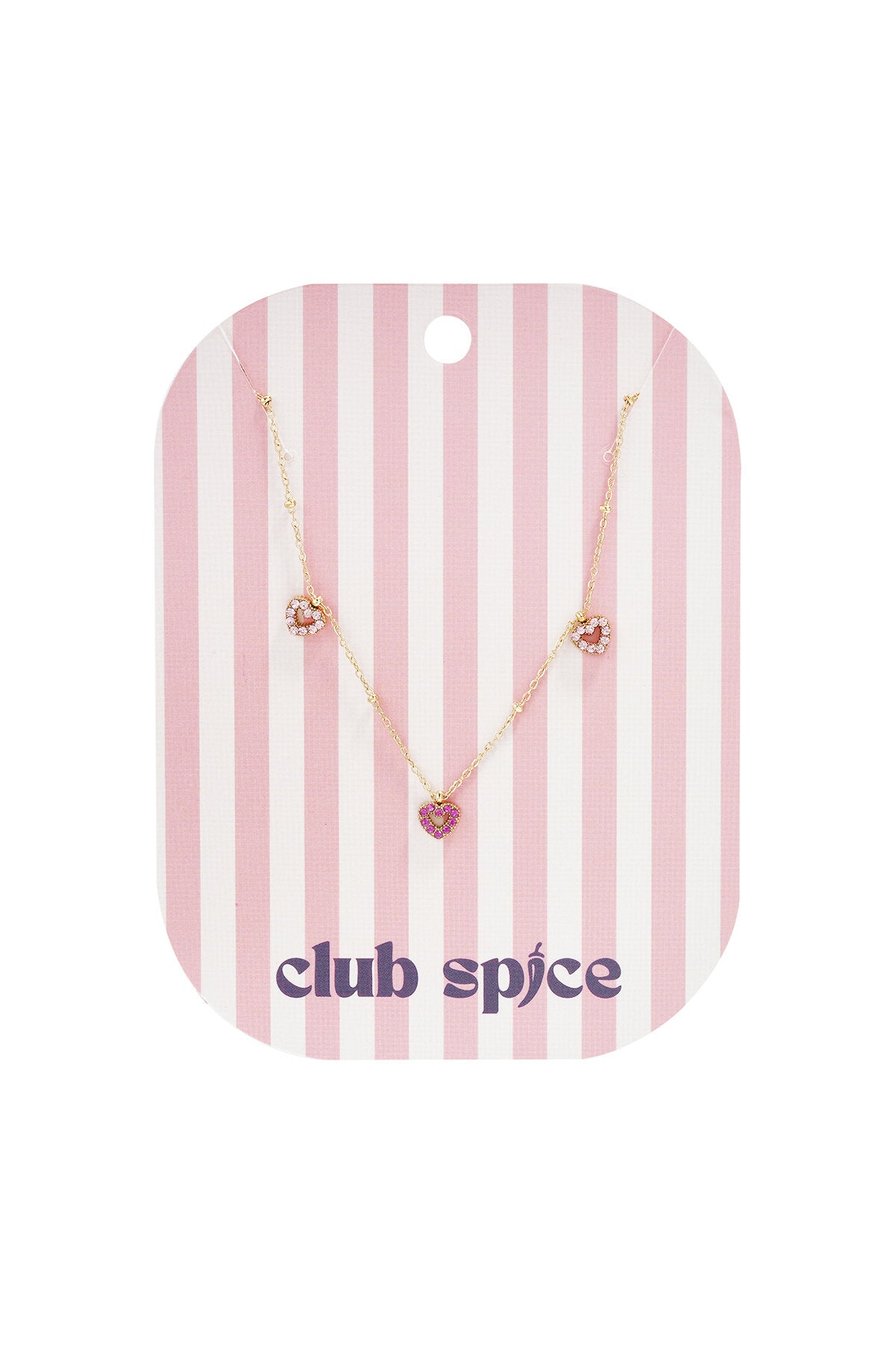 Collana con pietre rosa nei cuori