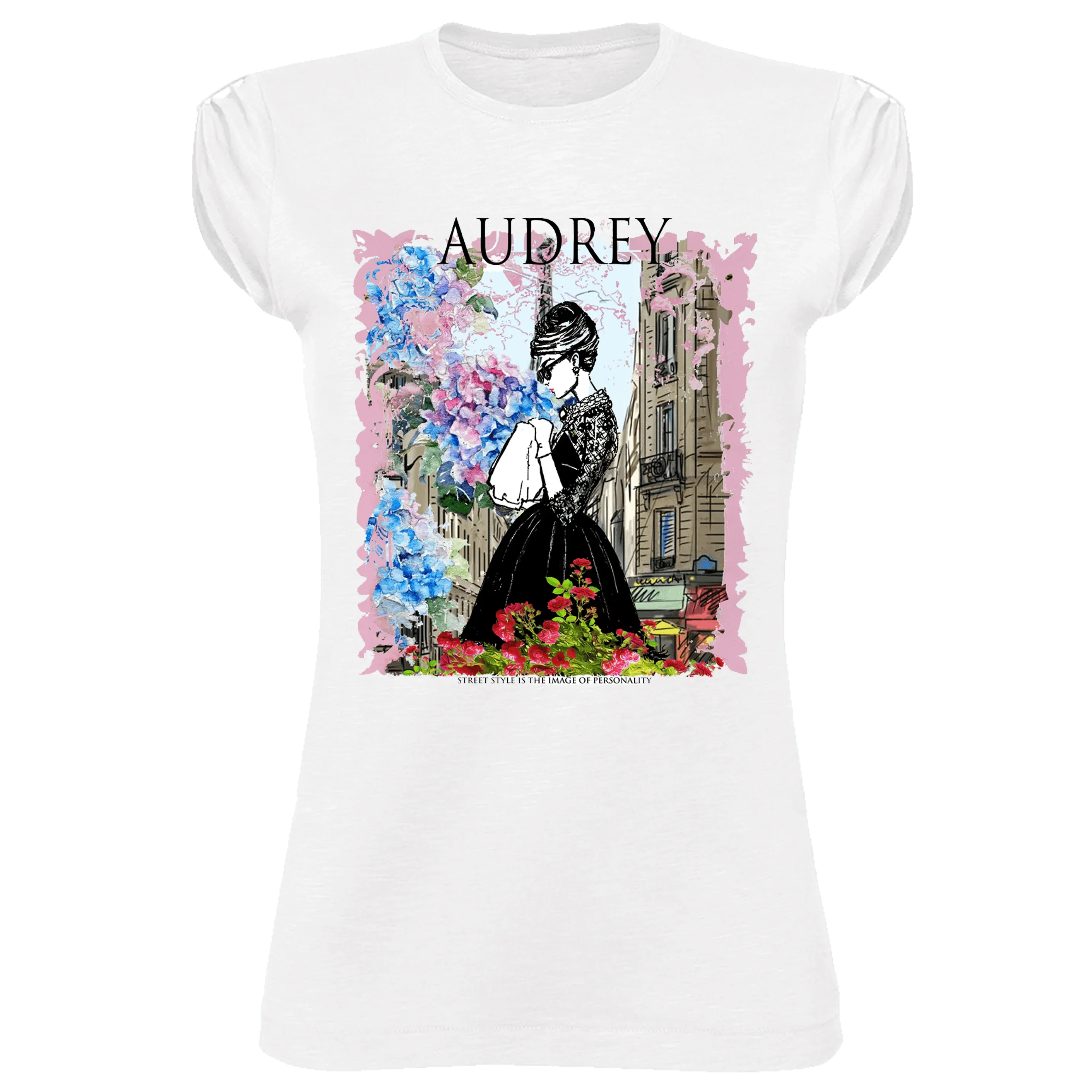 T-shirt Audrey Hepburn Donna Slub - Cotone Bio