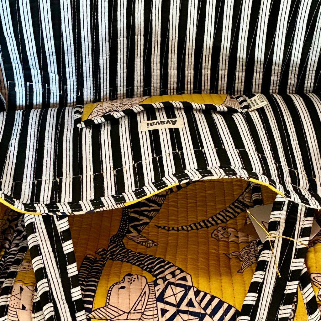 Tote Bag Gatto Kitty Gialla | Borsa in Cotone 100%