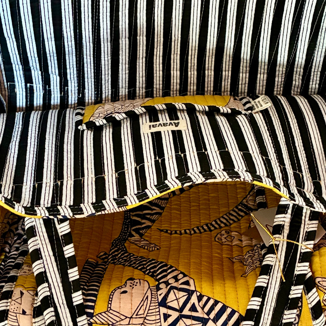 Tote Bag Gatto Kitty Gialla | Borsa in Cotone 100%