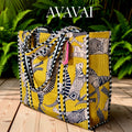 Tote Bag Gatto Kitty Gialla | Borsa in Cotone 100%