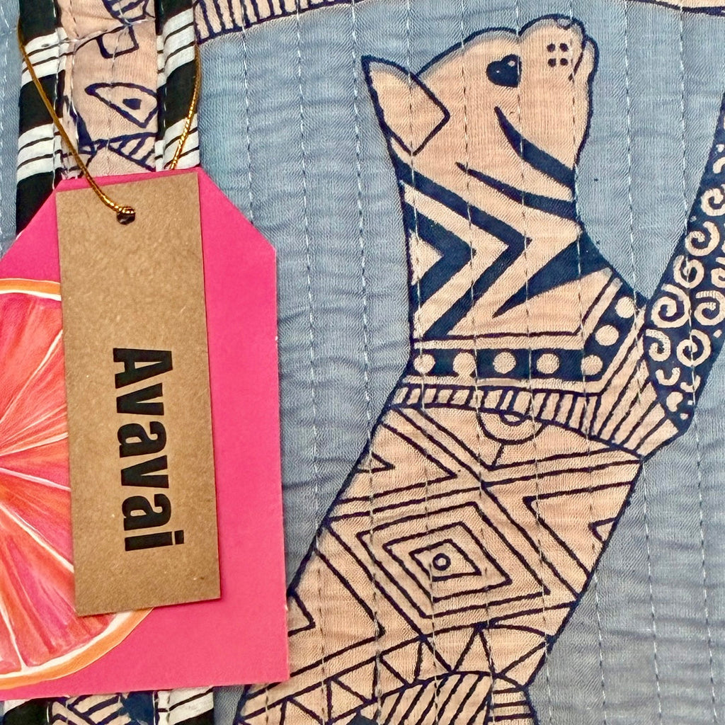 Tote Bag Gatto Kitty Celeste | Borsa in Cotone 100%