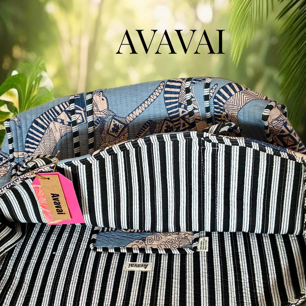 Tote Bag Gatto Kitty Celeste | Borsa in Cotone 100%