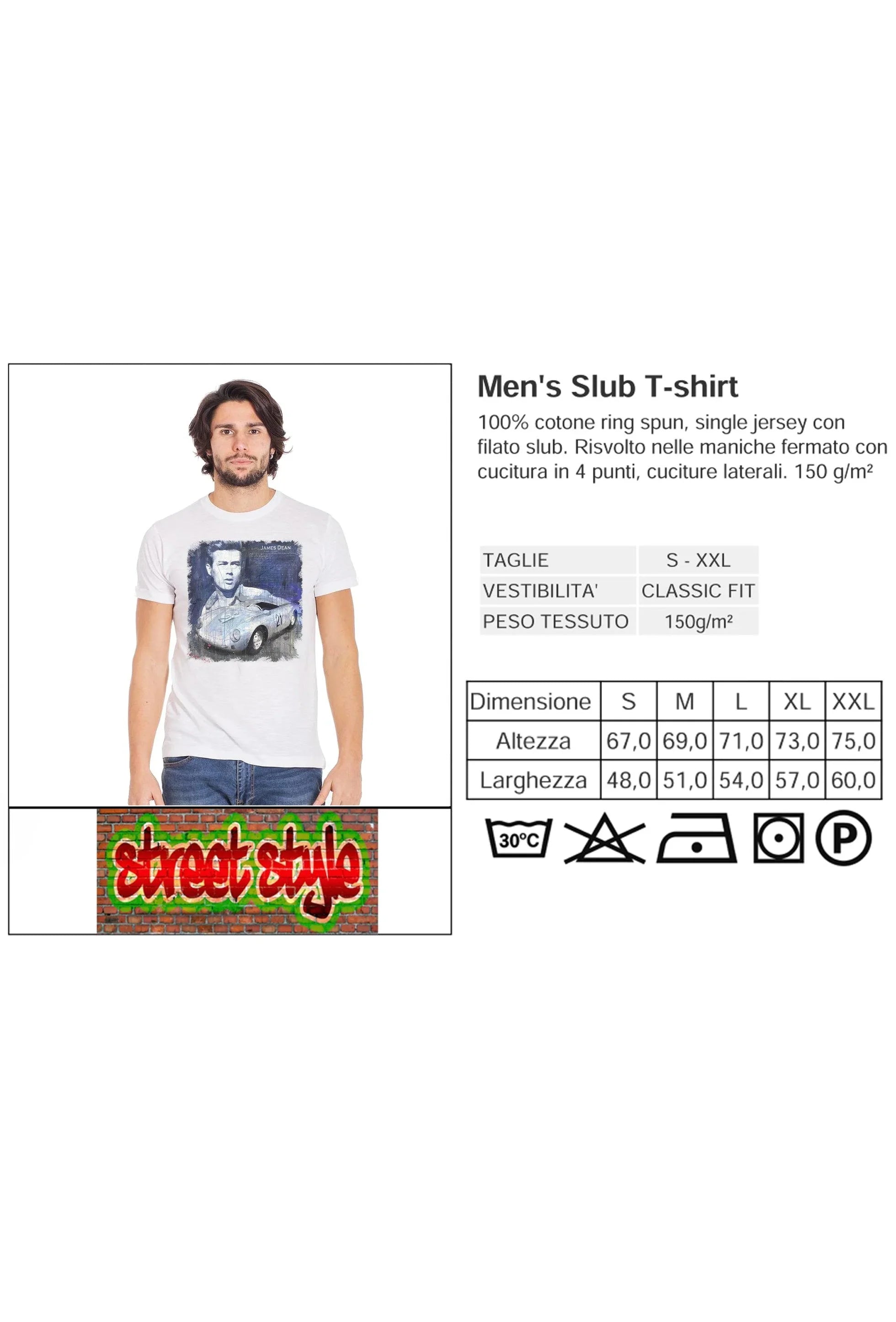 T-shirt Uomo Street Style - James Dean Blu