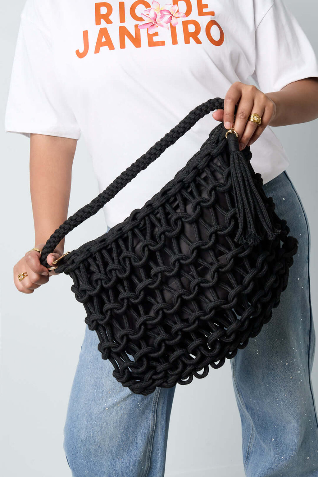 Borsa Spiaggia Cotone e Corda