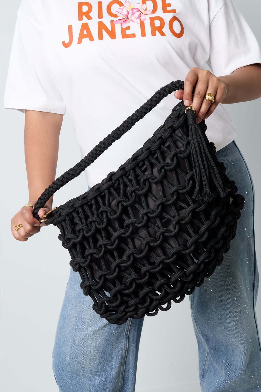Borsa Spiaggia Cotone e Corda