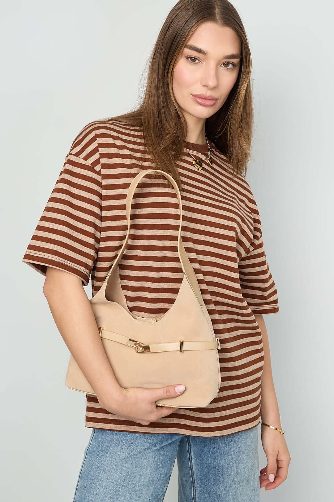 Borsa a Tracolla Casual Scamosciata