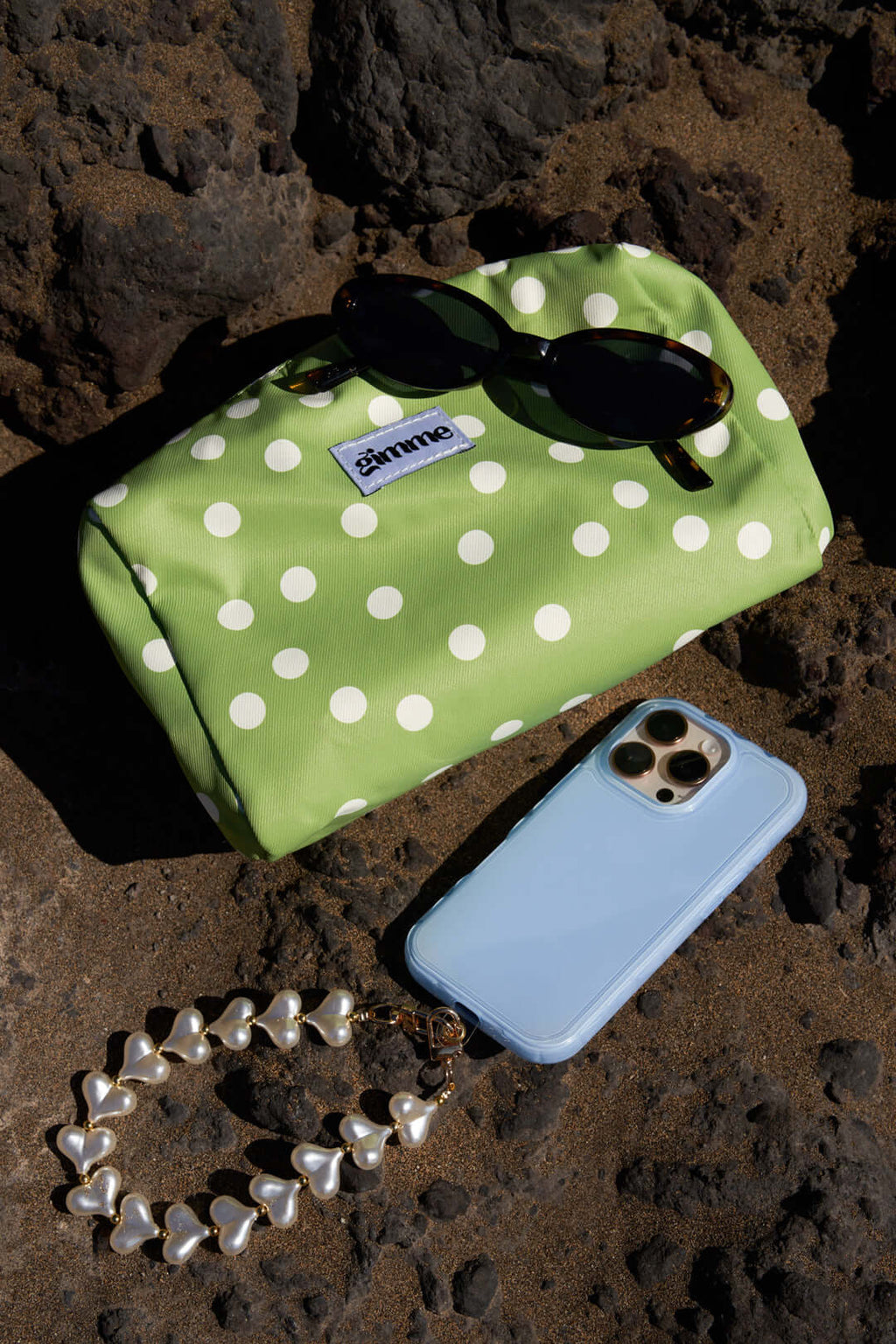 Pochette Trucco a Pois in Poliestere