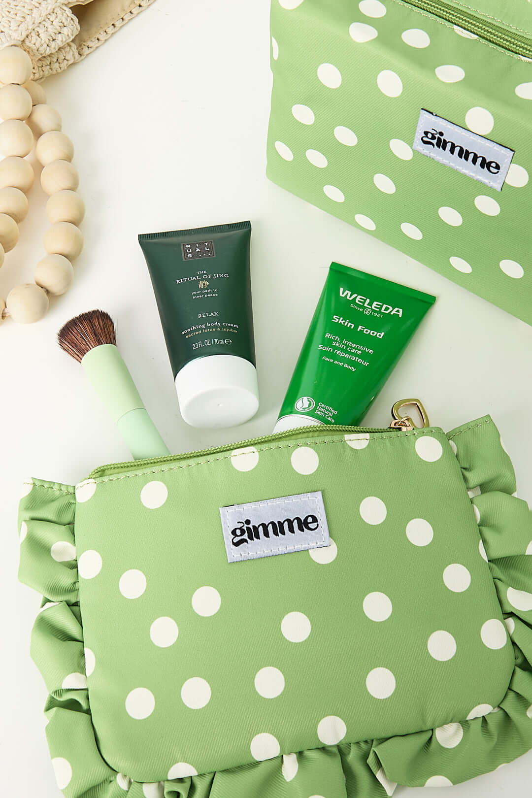 Borsa Trucco a Pois Casual