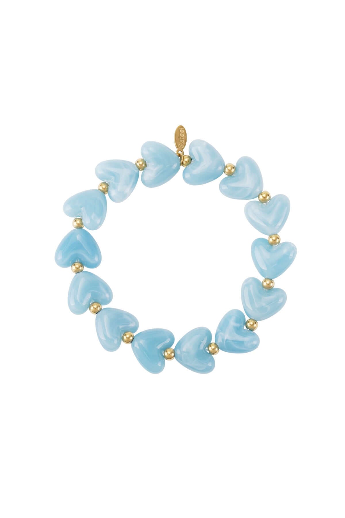 Bracciale Perline a Cuore in Acrilico