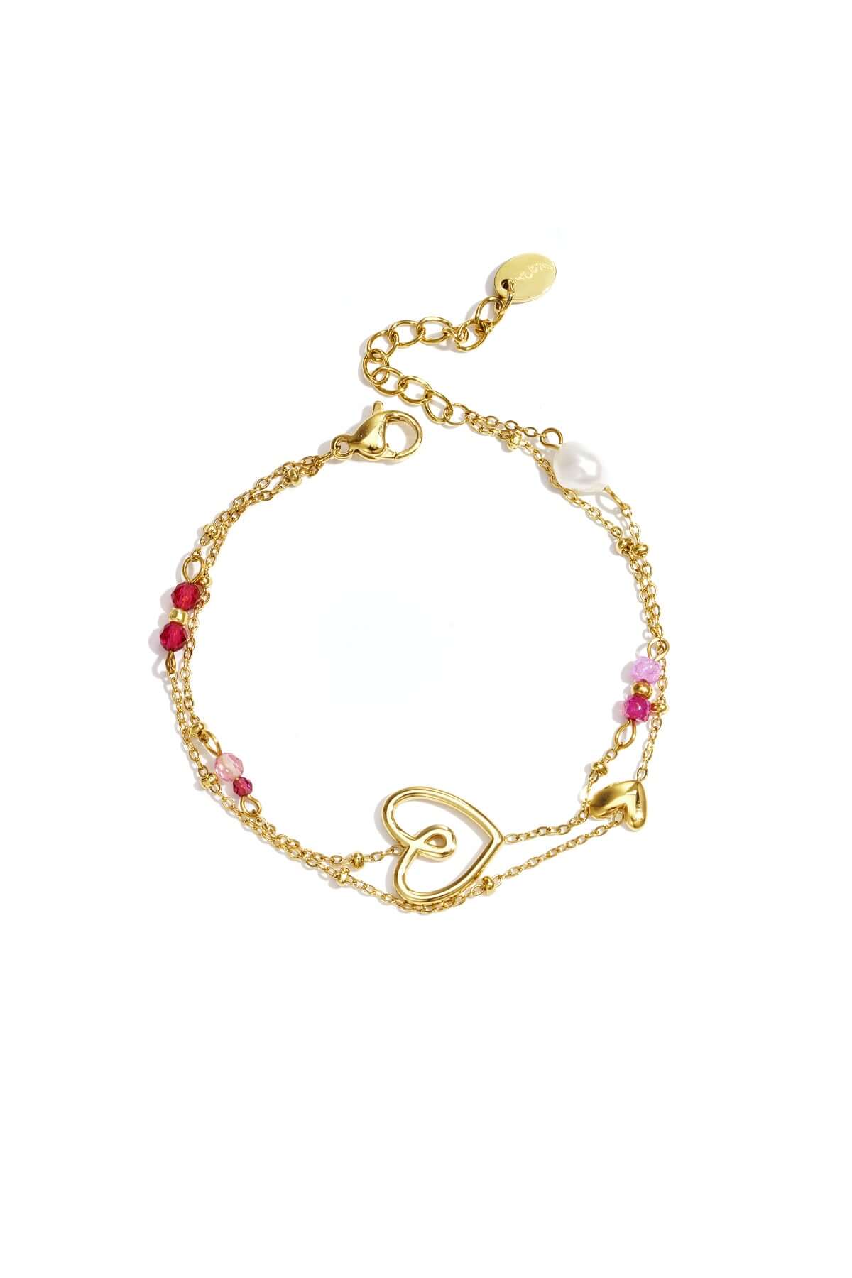 Bracciale Romantico con Perle e Cuore