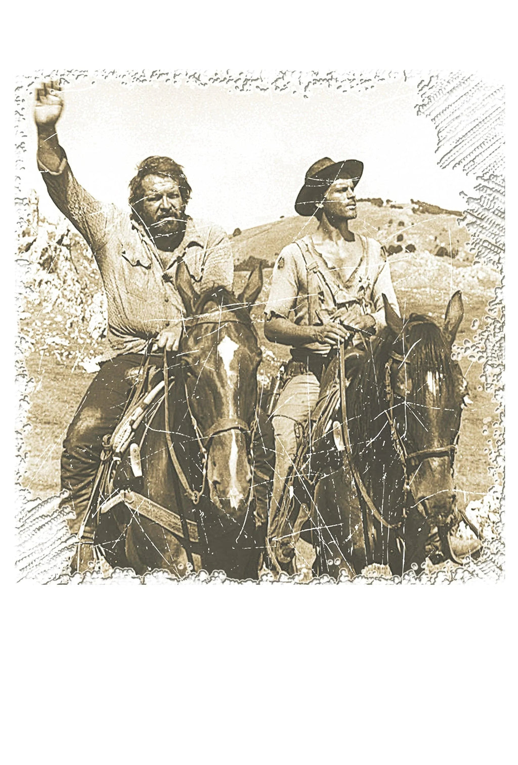 Bud Spencer & Terence Hill T-shirt Uomo 100% Cotone