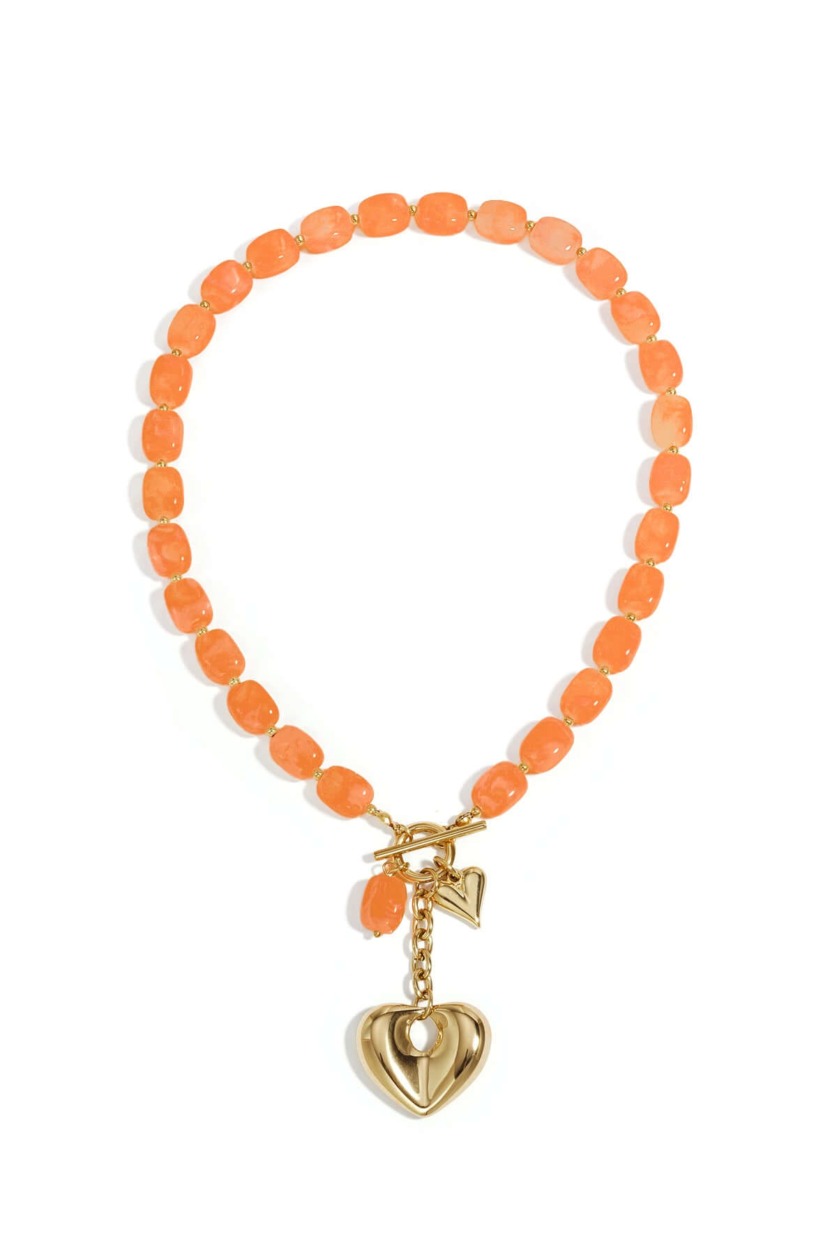 collana di perline con cuore