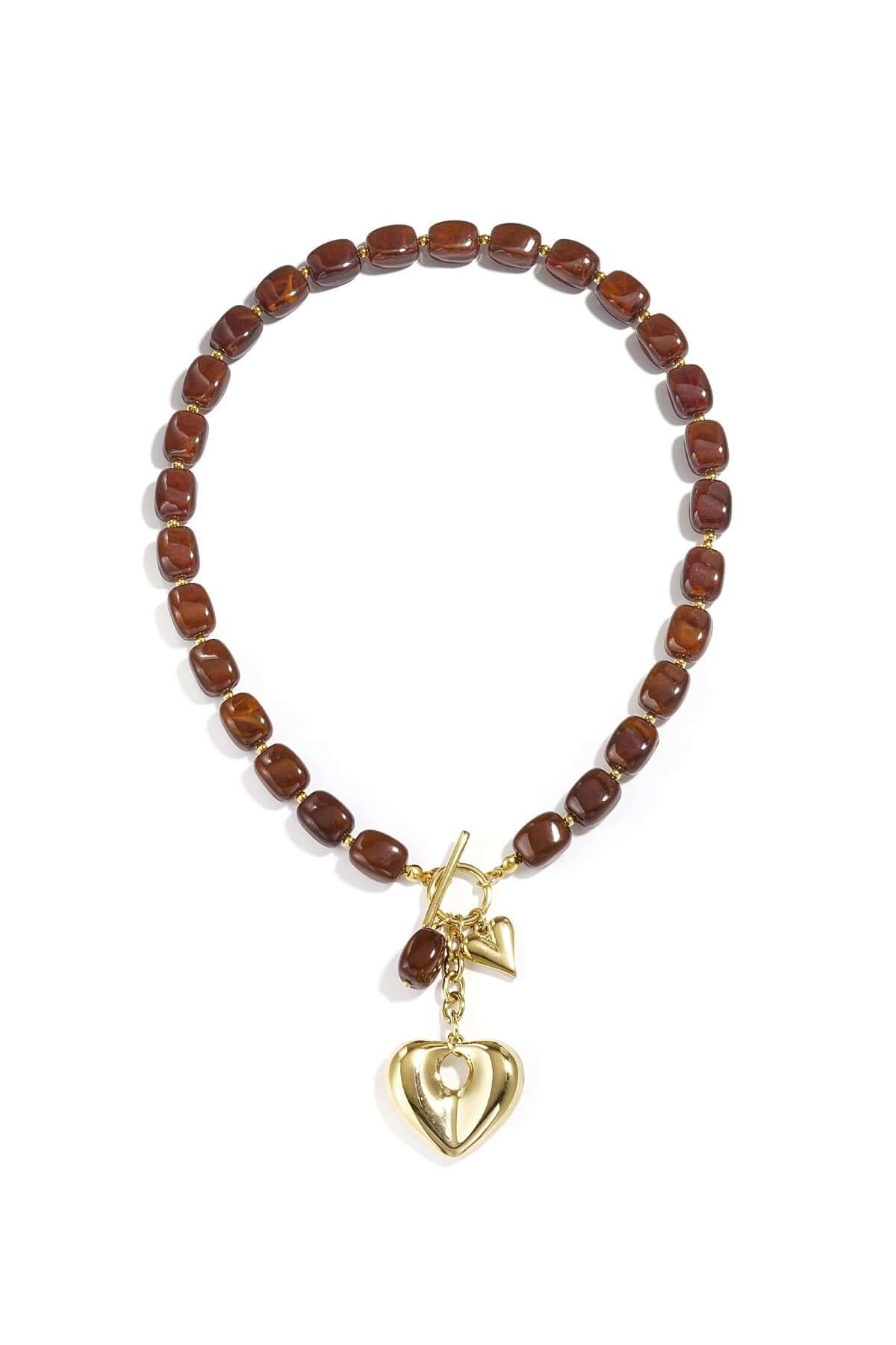 collana di perline con cuore