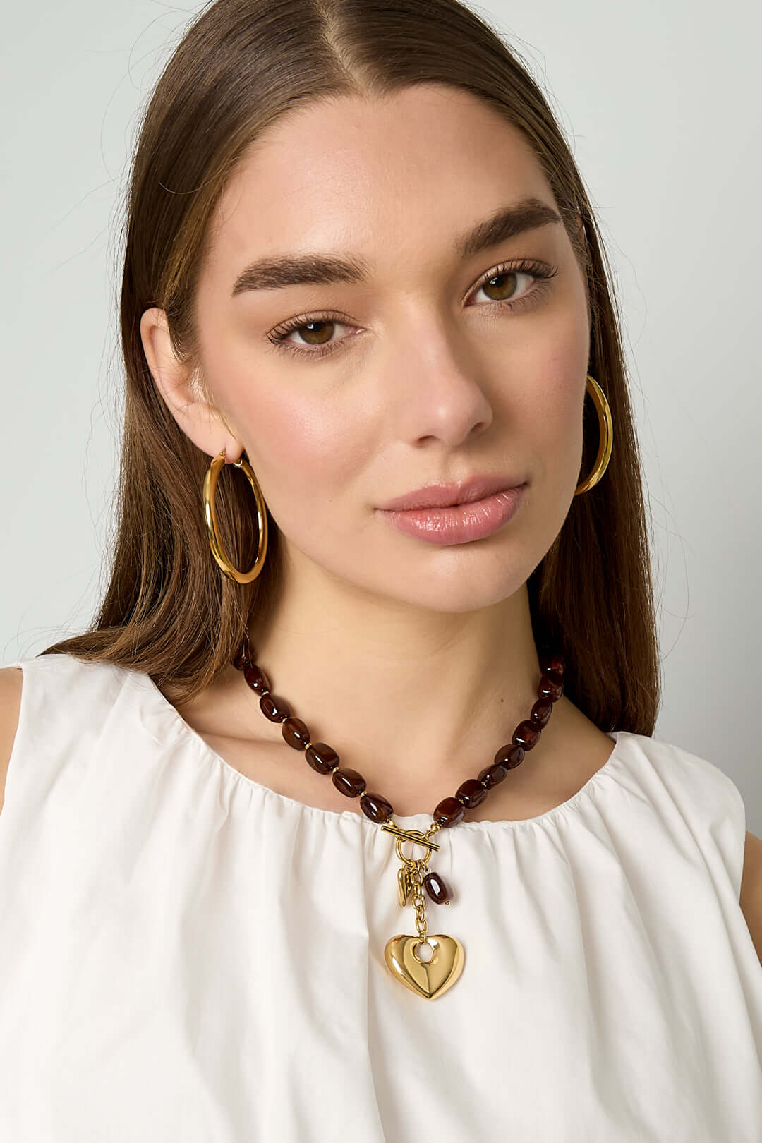 collana di perline con cuore