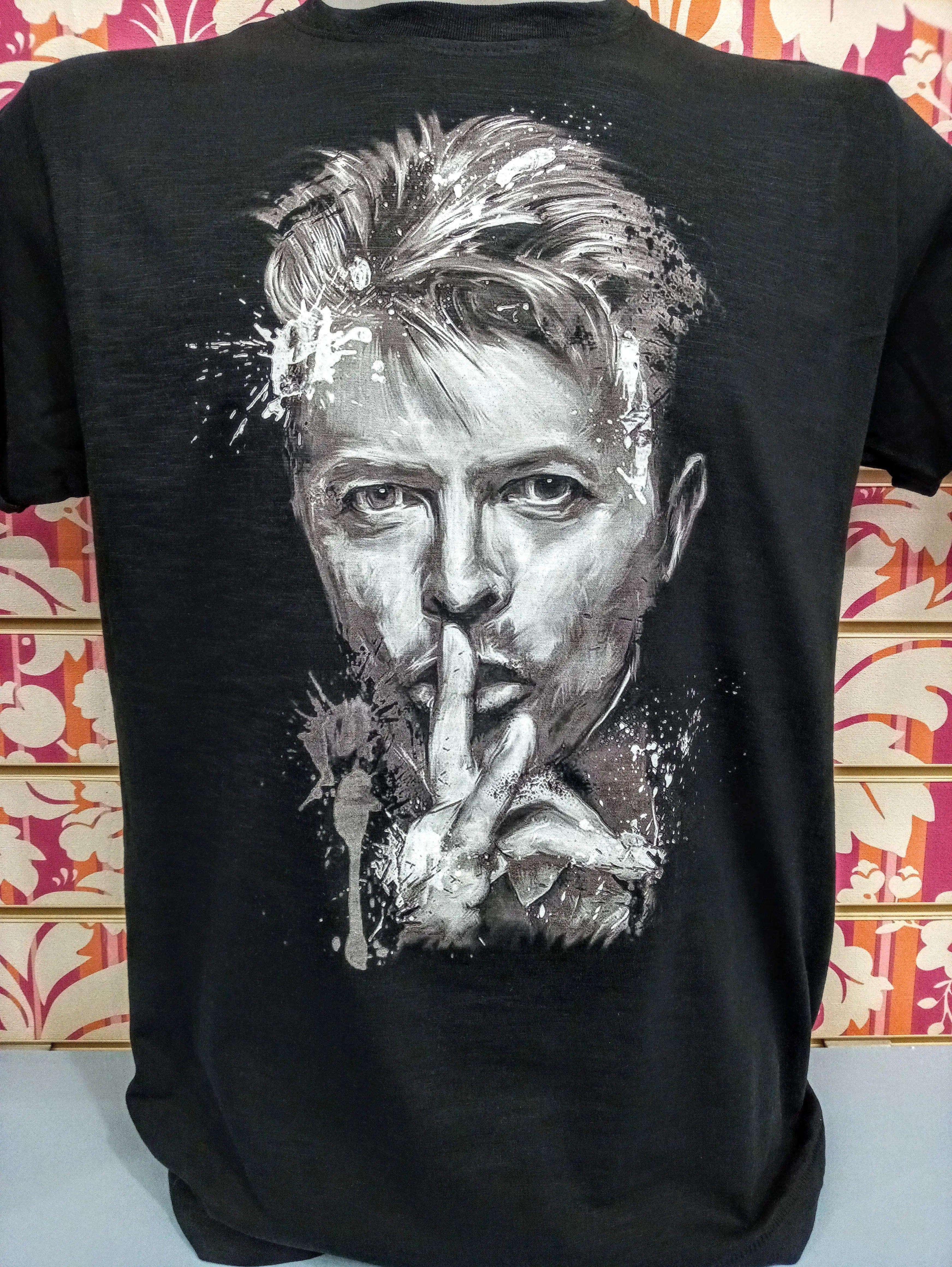 T-shirt David Bowie Uomo Slub - Cotone 100% Made in Italy