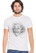 T-Shirt Einstein Tatuato Uomo - Cotone Biologico Fiammato