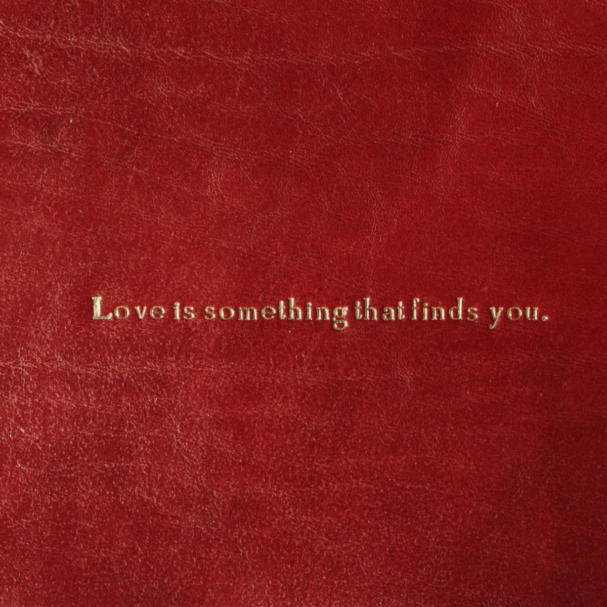 Vuota tasche in pelle piccolo con frase d'amore