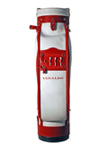 Sacca da Golf in Pelle Rosso e Bianco Selective - Old Angler