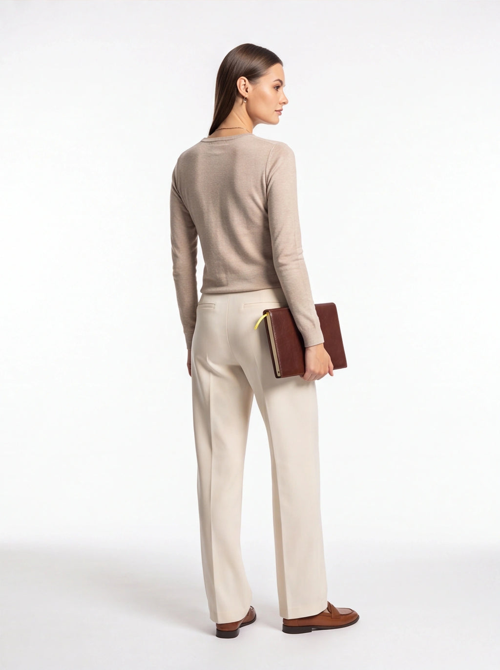 Large Leather Daily Agenda - Brown
