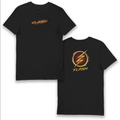 Maglietta T-shirt per adulti con logo Flash della DC Comics Nera