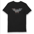 Maglietta T-shirt per adulti Wonder Woman Logo Icon Nera