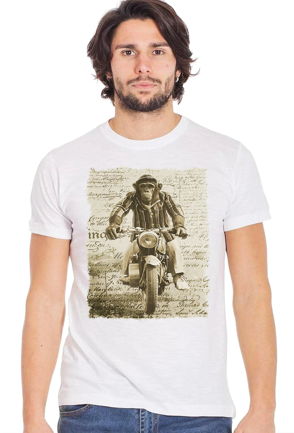 Monkey Dream Moto - T-shirt Uomo Urban 100% Cotone