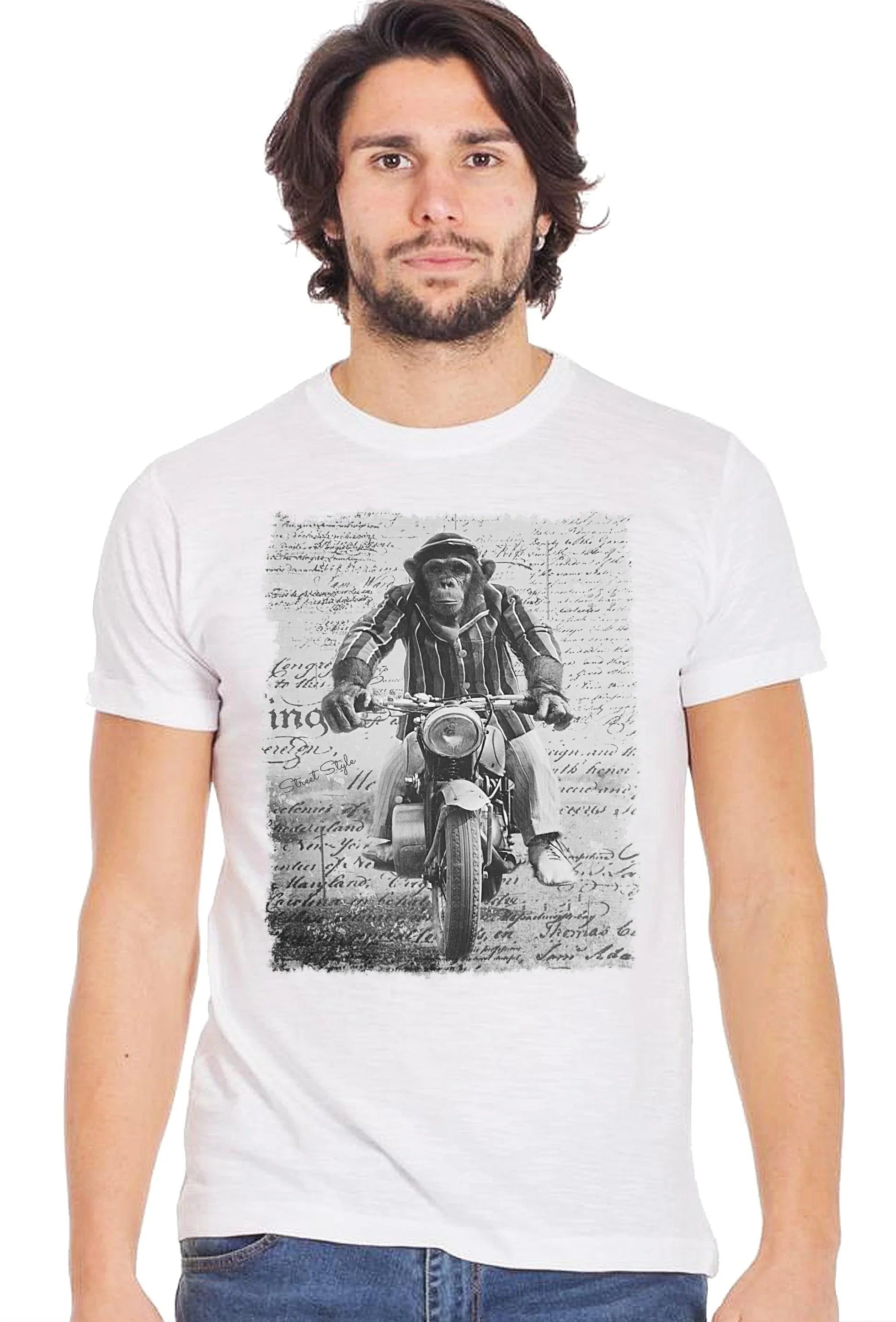 Monkey Dream Moto - T-shirt Uomo Urban 100% Cotone
