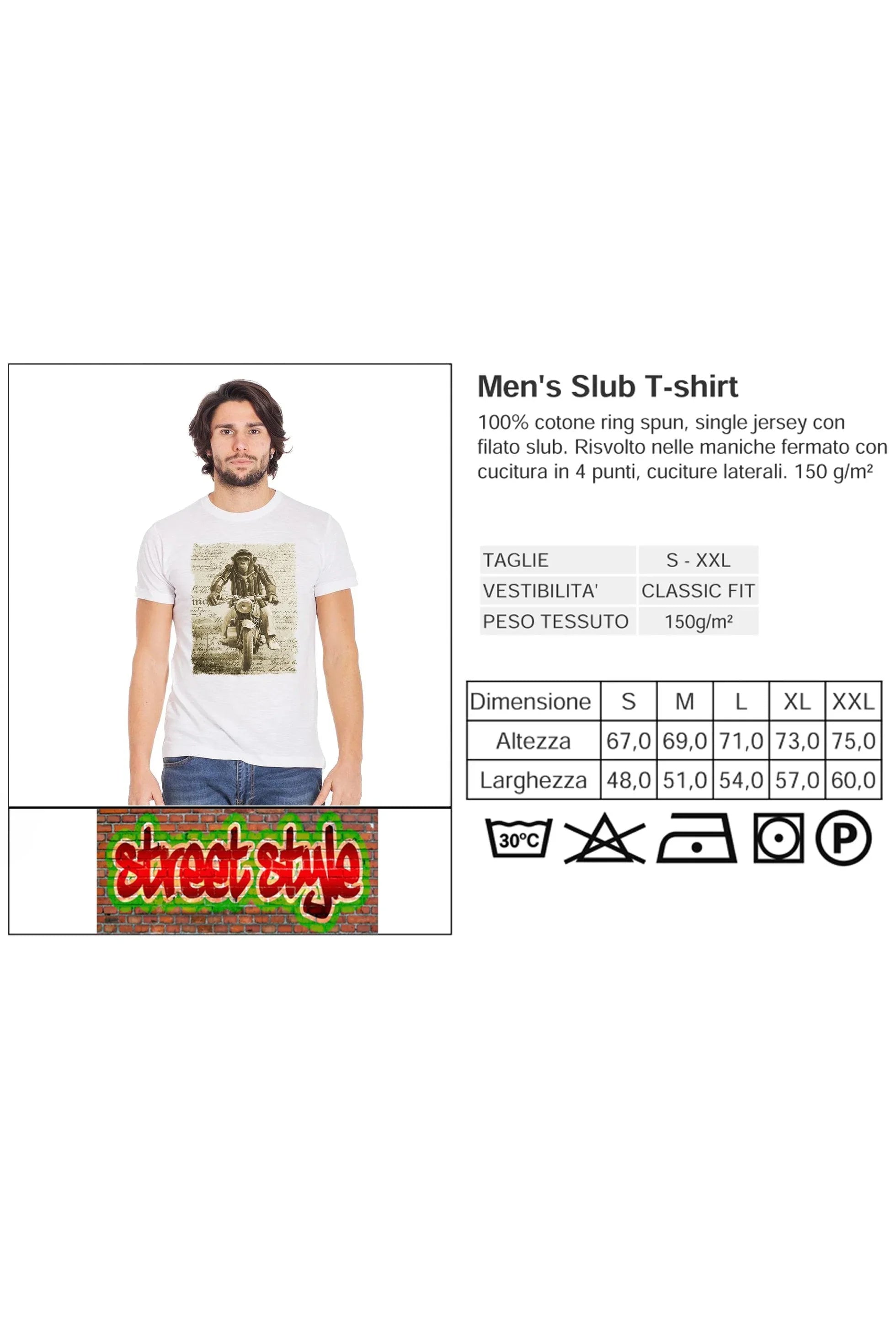 Monkey Dream Moto - T-shirt Uomo Urban 100% Cotone