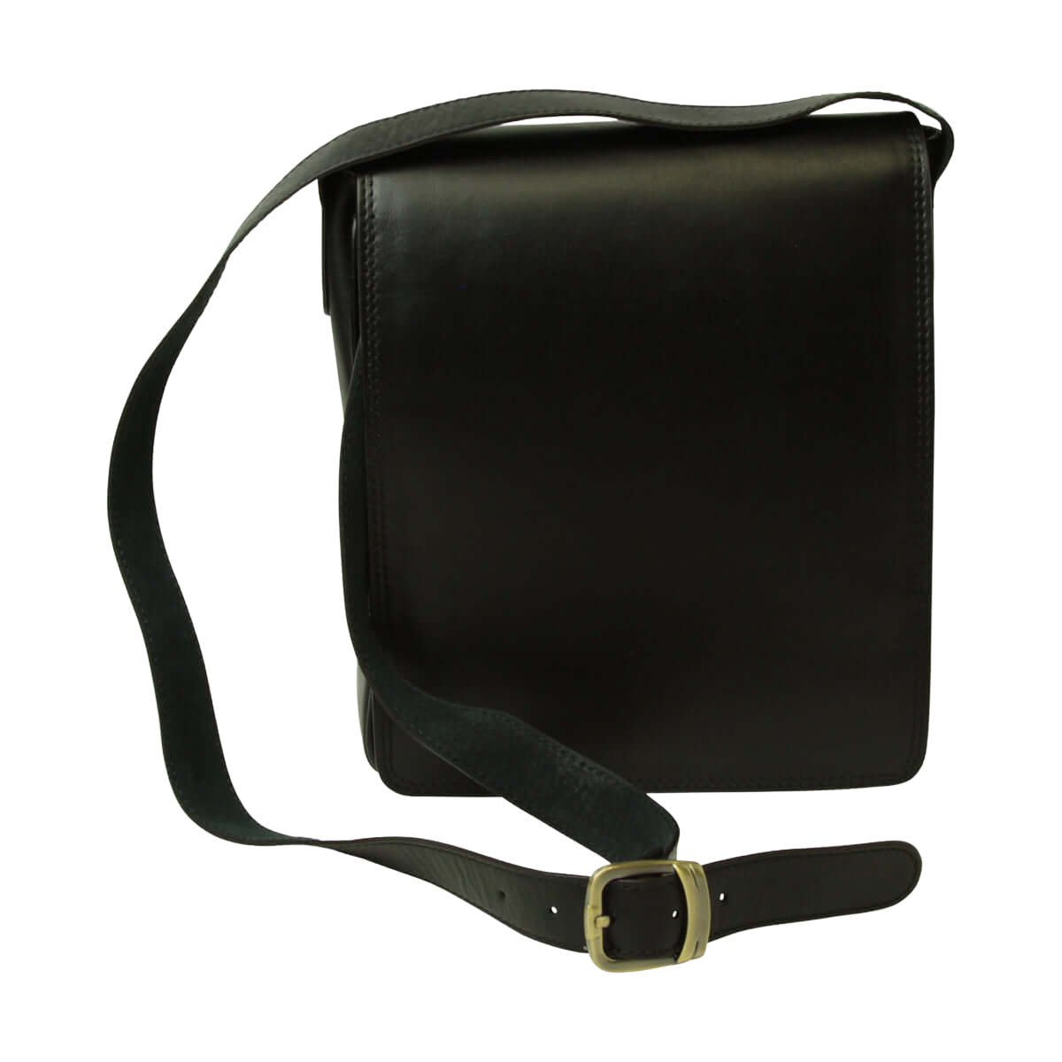 Borsa in pelle nera per I-Pad con pattina e tracolla regolabile