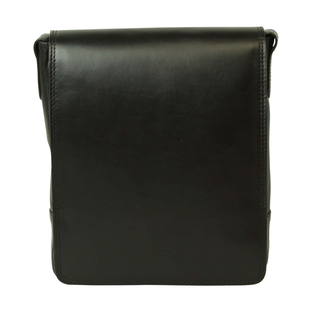 Retro della borsa in pelle nera per I-Pad con superficie liscia e cuciture