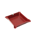 Portamonete in pelle piccolo rosso, forma a stella con bordi arrotondati
