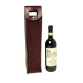Portavino in pelle - marrone