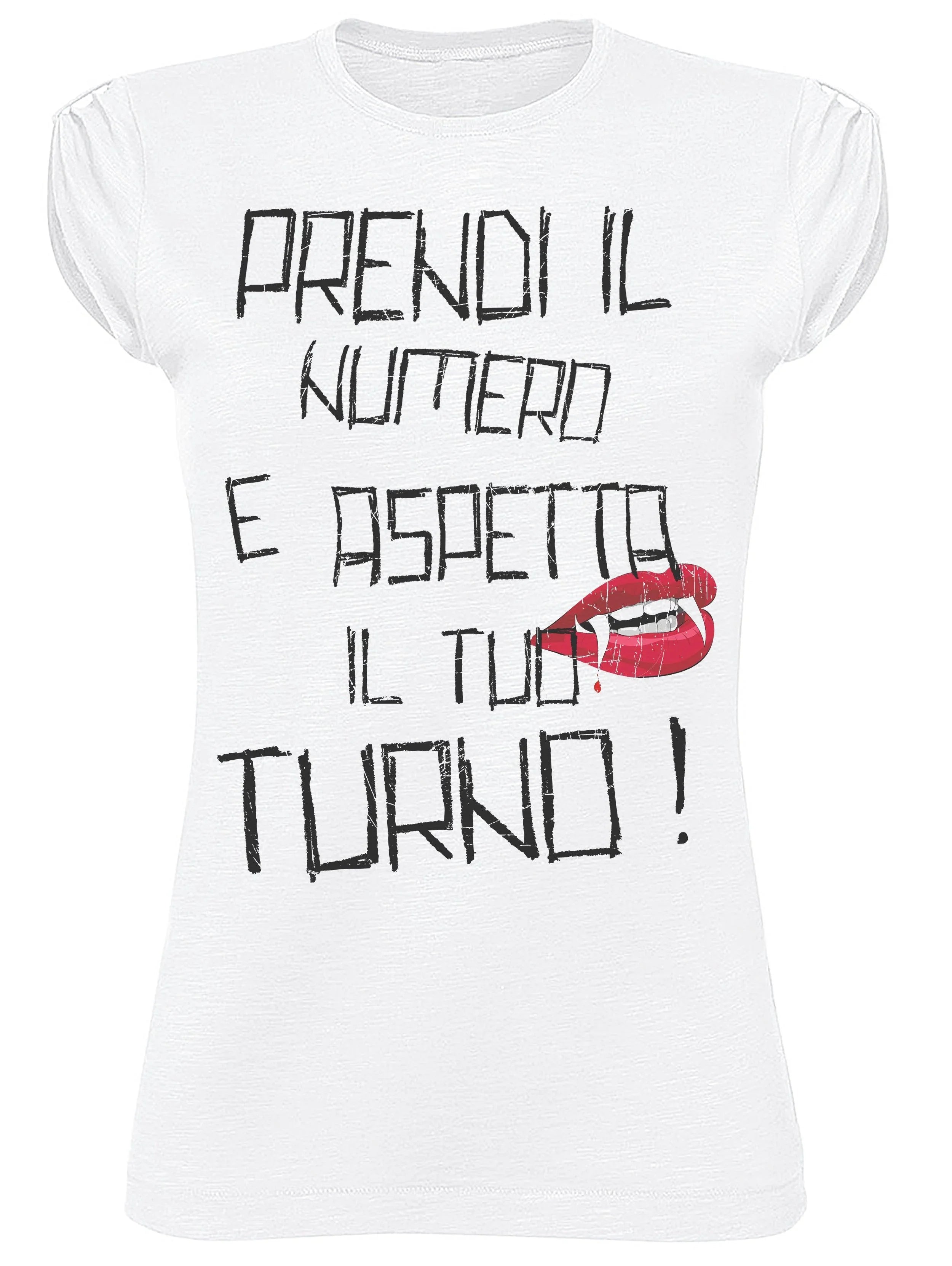 T-shirt Donna Street Style 'Prendi il Numero' - Cotone Bio
