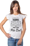 T-shirt Donna Sono Una Mamma Tatuata - Cotone Bio