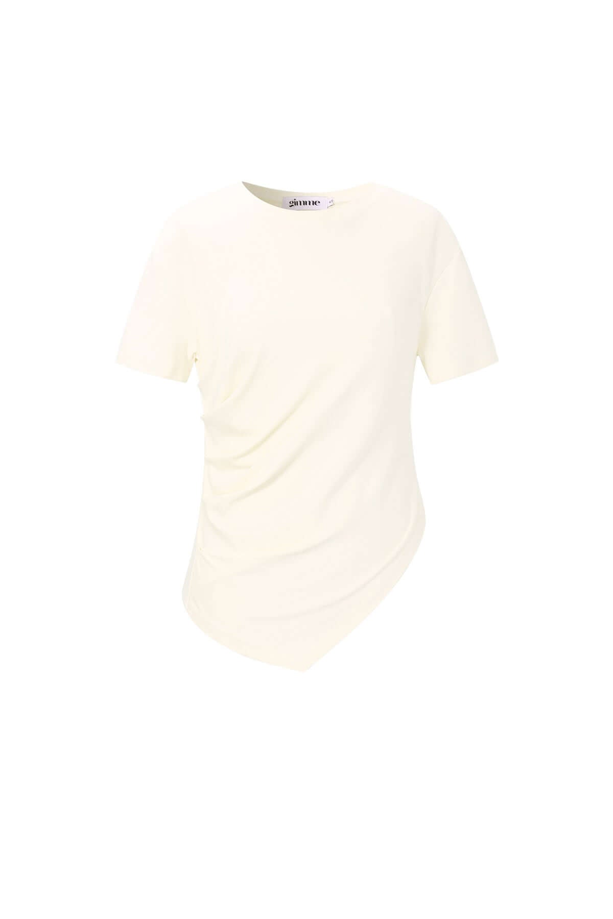 T-Shirt Asimmetrica in Cotone
