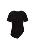 T-Shirt Asimmetrica in Cotone