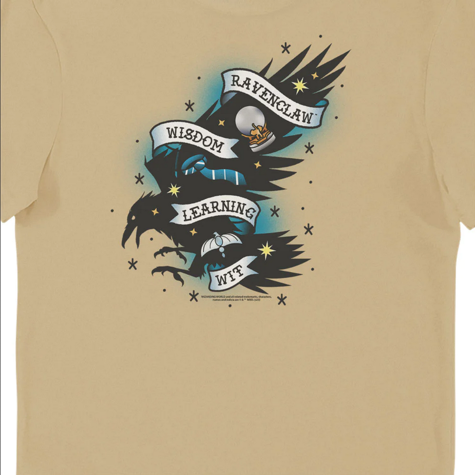 T-Shirt Harry Potter Corvonero Tattoo - Maglietta Adulto Ufficiale Ravenclaw