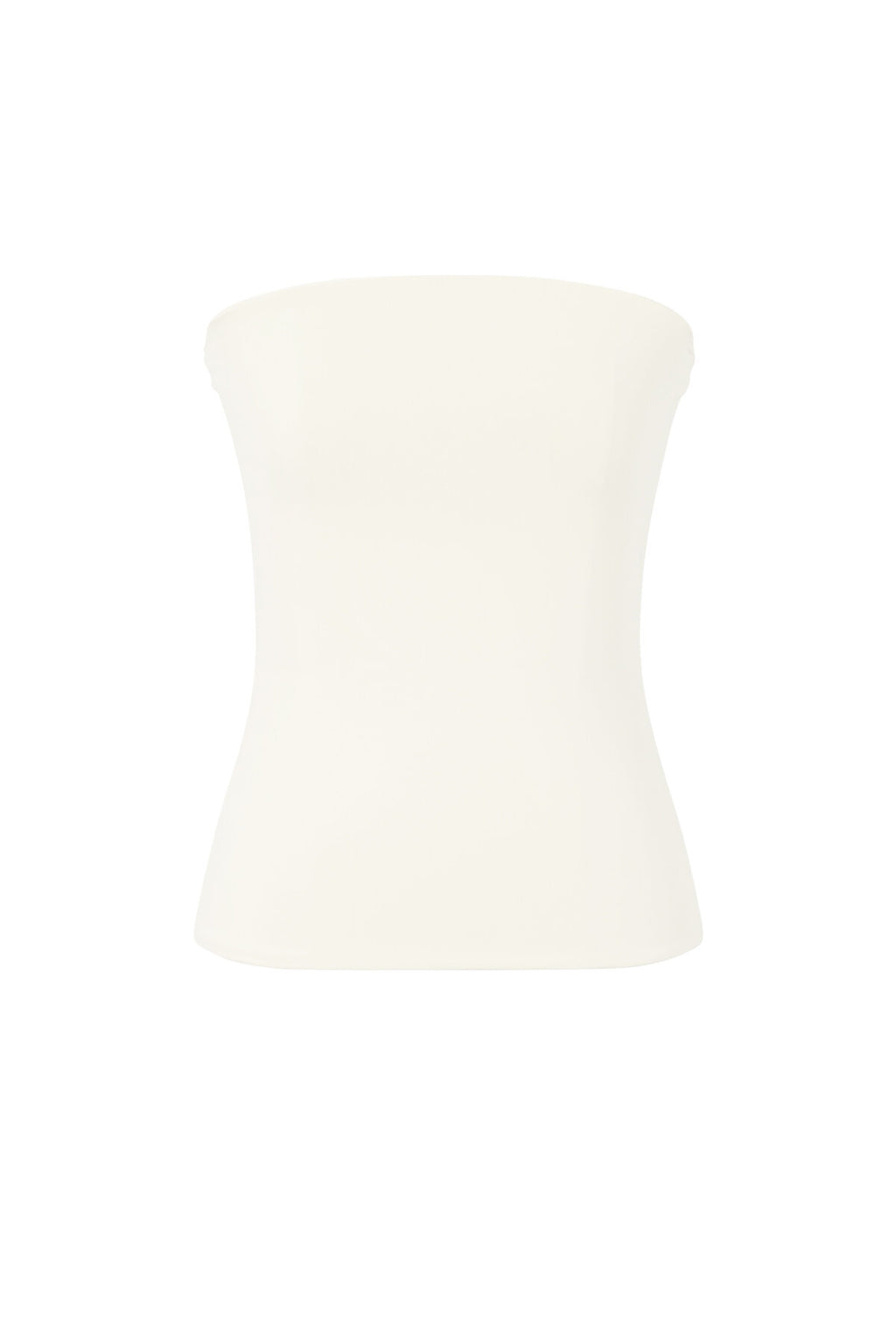 Top donna a fascia senza bretelle bianco