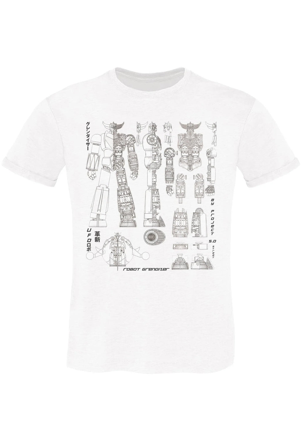 T-Shirt Ufo Robot - Cotone Fiammato Biologico Uomo