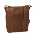 Borsa messenger Vetrina Fiorentina in pelle di vitello color castagna conciata al vegetale con tracolla regolabile