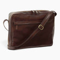 Borsa messenger Vetrina Fiorentina in pelle di vitello testa di moro con tracolla regolabile e tasche con zip