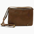Borsa messenger Vetrina Fiorentina in vitello nappato color testa di moro con tracolla regolabile