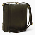 Borsa messenger Vetrina Fiorentina in pelle di vitello pieno fiore nera con tracolla regolabile e dettagli in ottone