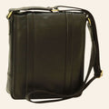 Borsa messenger Vetrina Fiorentina in pelle di vitello pieno fiore nera con tracolla regolabile e dettagli in ottone