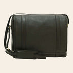 Borsa messenger Vetrina Fiorentina in vitello morbido nero con tracolla regolabile e chiusura magnetica