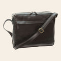 Borsa messenger Vetrina Fiorentina in pelle di vitello pieno fiore nera con tracolla regolabile e tasche con zip