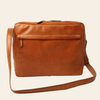Borsa messenger Vetrina Fiorentina in vacchetta color cuoio con tracolla regolabile e design artigianale italiano