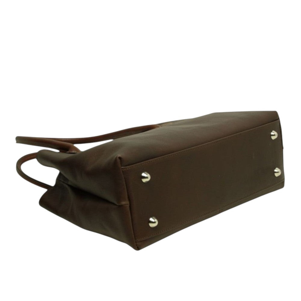 Borsa a mano Vetrina Fiorentina in pelle pieno fiore testa di moro con piedini metallici protettivi sul fondo
