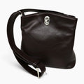 Borsa a secchiello Vetrina Fiorentina in pelle pieno fiore testa di moro con chiusura a girello e tracolla regolabile